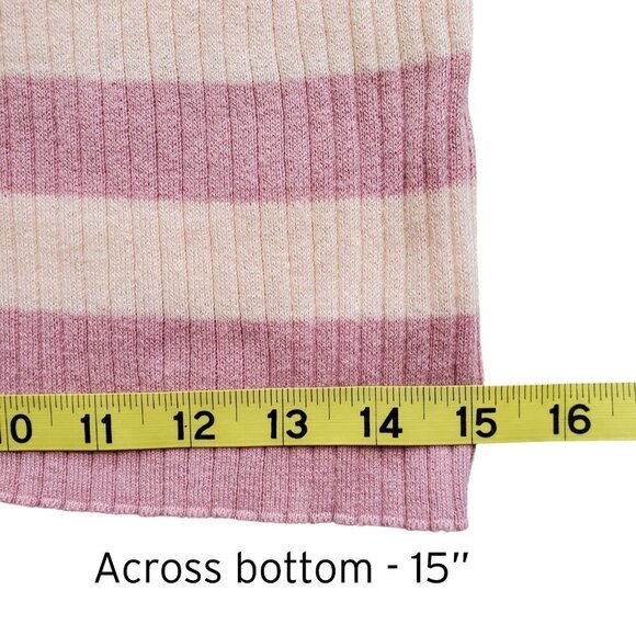 English Factory Multicolor Stretchy Crew Neck BodyCon Striped Sweater Size L - Picture 11 of 13